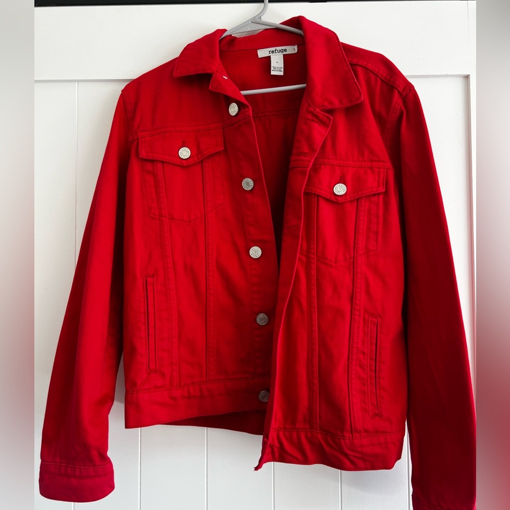 Women’s Red Jean Jacket